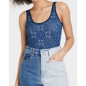 IML Isaac Morris Bandana print Bodysuit Blue Size XXL